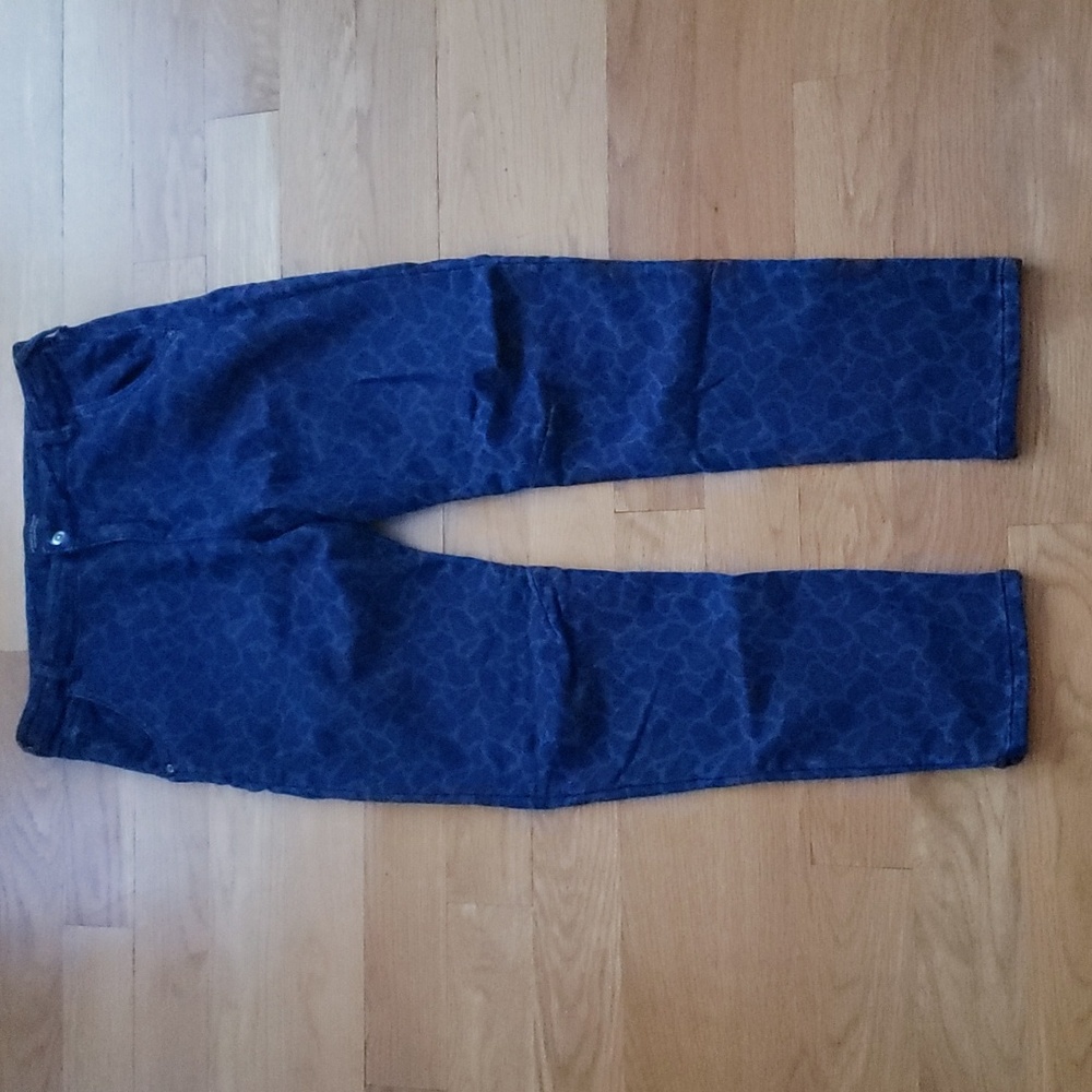 Maison Scotch blue camo knit pants womens M